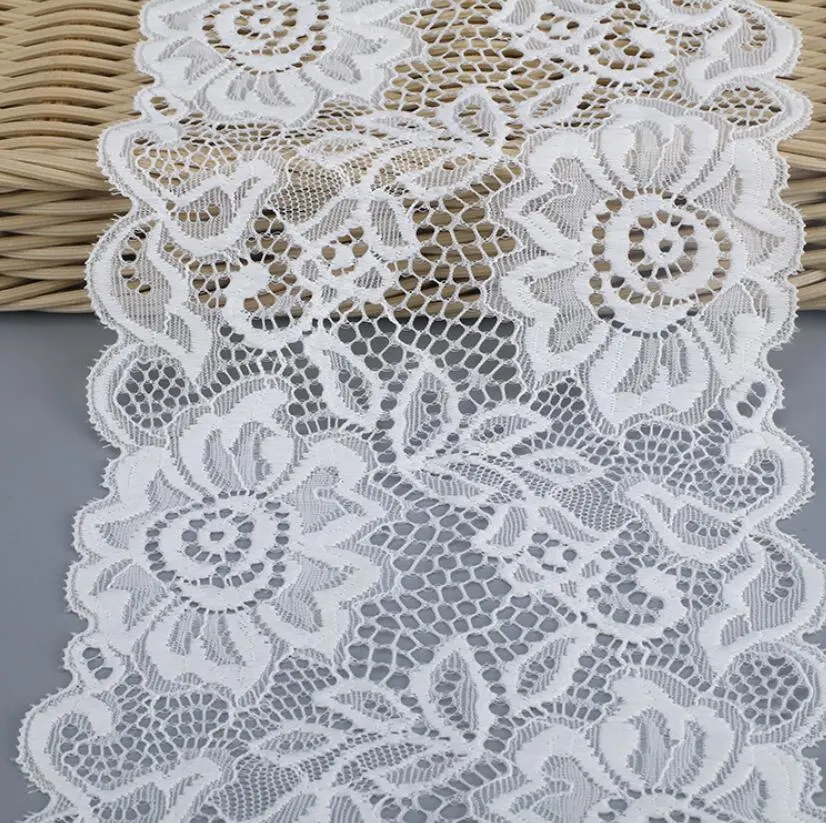 15cm Nylon Stretch Knitted Warp Knitted Lace Wavy Lace Soft Women′s Clothing Accessories