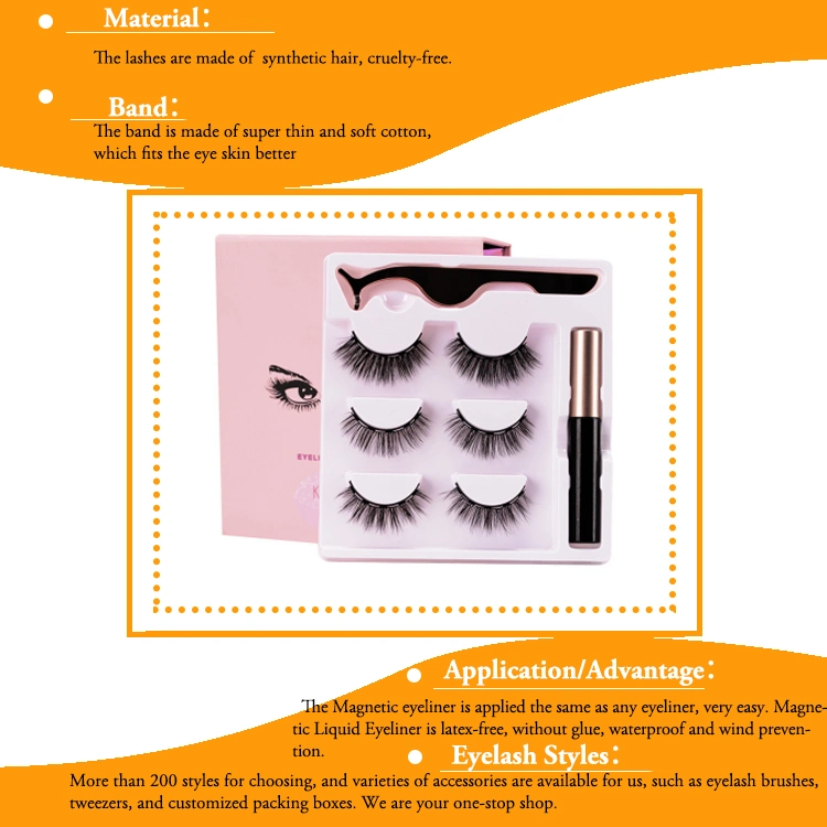 Wholesale Beauty Products Faux Mink Eyelashes Magnetic Lashes